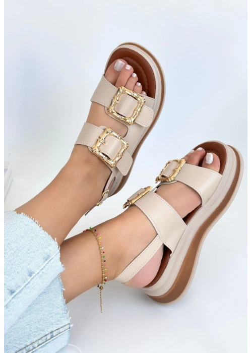 Stan Bej Cilt Sandalet