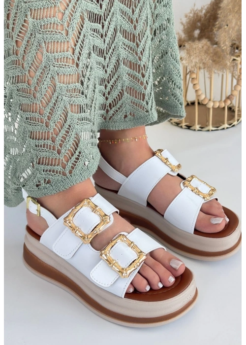 Stan Beyaz Cilt Sandalet