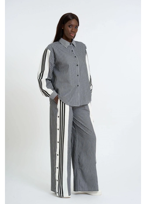 Striped Co-Ord Set with Side Slits