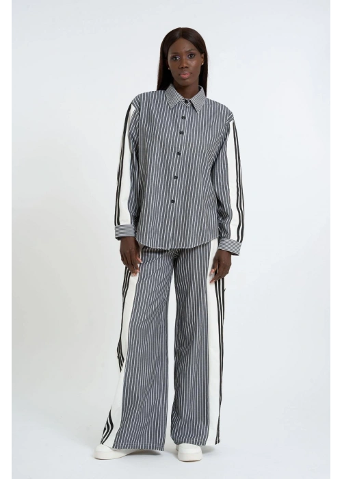 Striped Co-Ord Set with Side Slits