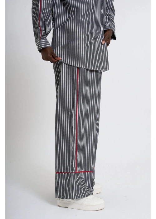 Striped Co-Ord with White Piping