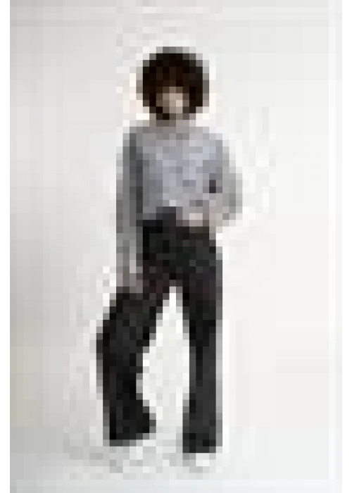 Striped Crop Shirt with Pocket Detail | Black