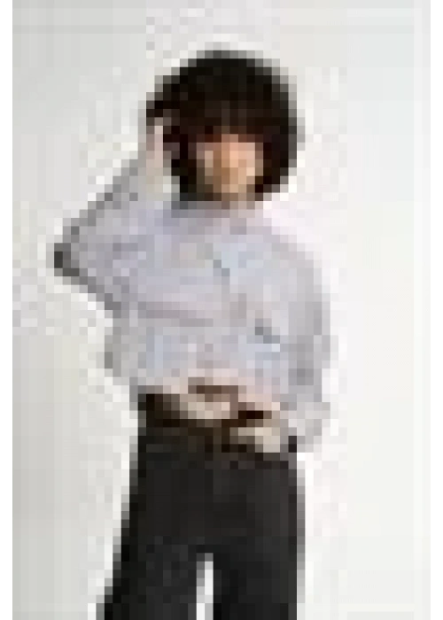 Striped Crop Shirt with Pocket Detail | Gray