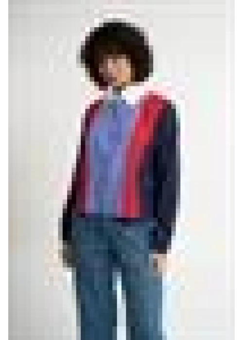 Striped garnet shirt | Red