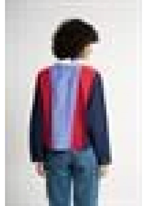 Striped garnet shirt | Red