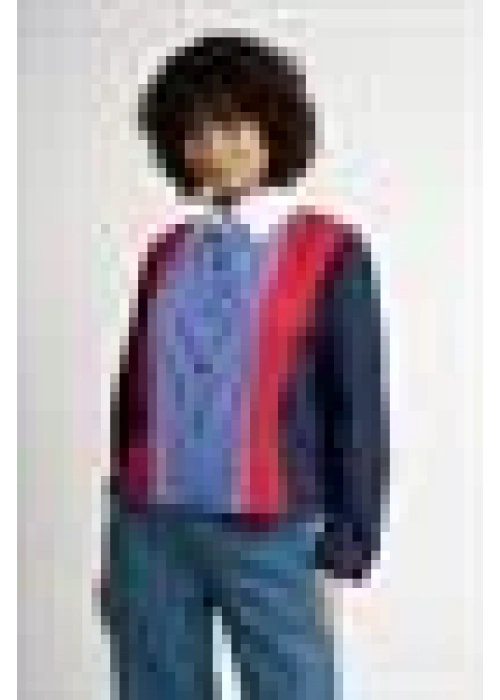 Striped garnet shirt | Red