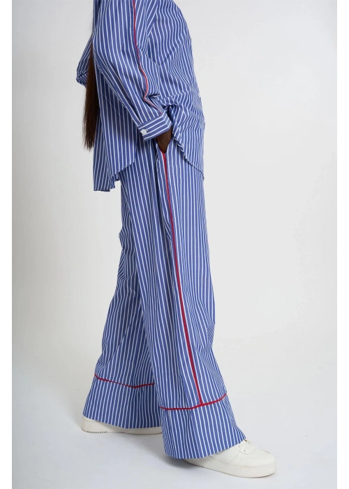 Striped Piped Set – Small Size | Navy Blue