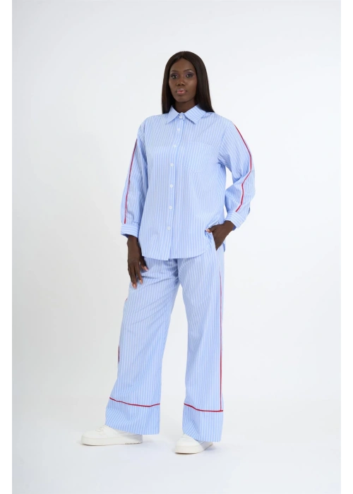 Striped Piped Set – Small Size | Sky Blue
