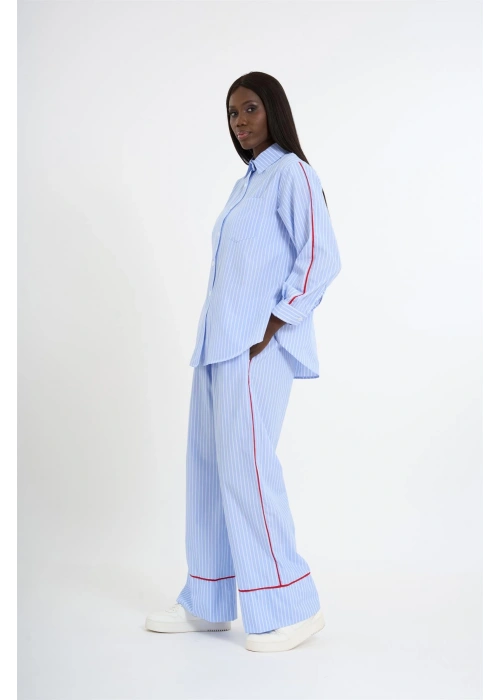 Striped Piped Set – Small Size | Sky Blue