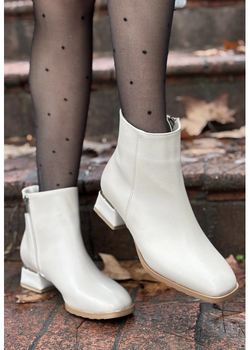 Tonti Bej Cilt Topuklu Bot