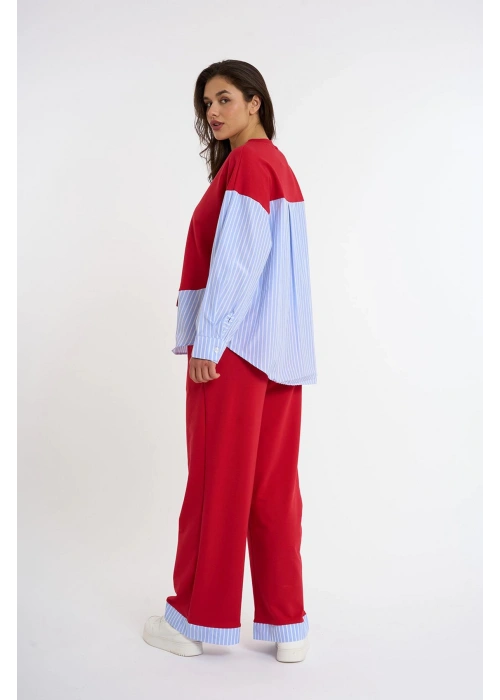 Trimmed Tracksuit Set | Blue Red