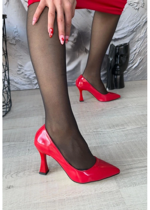 Ulba Kırmızı Rugan Stiletto Ayakkabı