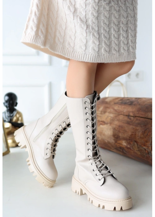 Uliza Bej Cilt Bağcıklı Çizme