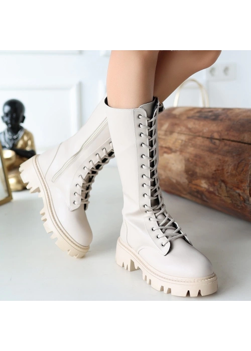 Uliza Bej Cilt Bağcıklı Çizme