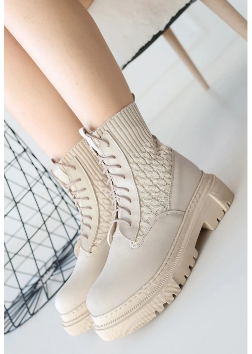 Utag Bej Cilt Bağcıklı Bot