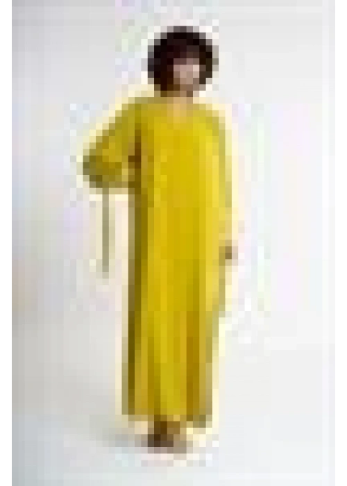 V-Neck Slit Dress | Oil Green