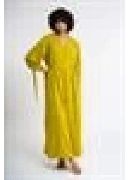 V-Neck Slit Dress | Oil Green