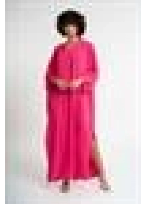 V-Neck Slit Dress | Pink