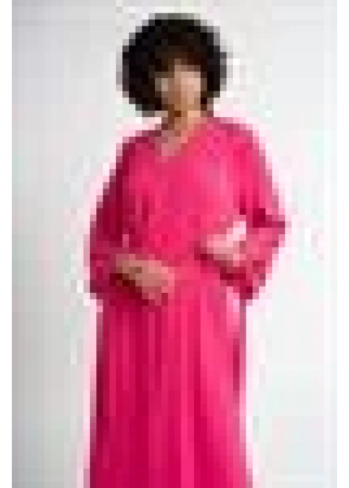 V-Neck Slit Dress | Pink