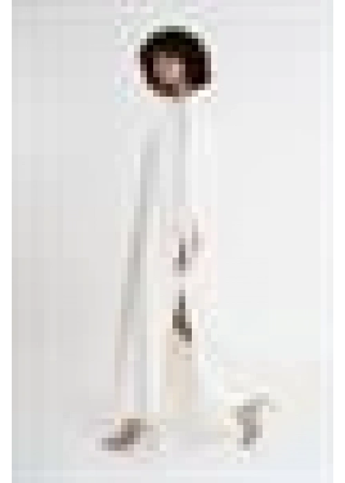 V-Neck Slit Dress | White