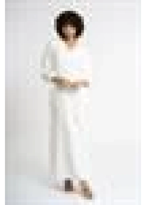 V-Neck Slit Dress | White