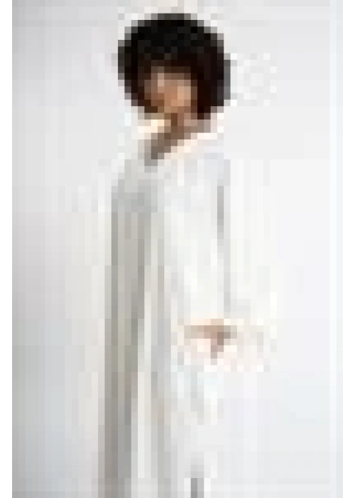 V-Neck Slit Dress | White