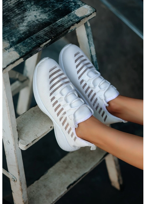 Wina Beyaz Triko Spor Ayakkabı