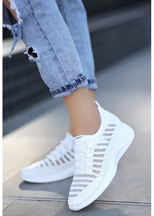 Wina Beyaz Triko Spor Ayakkabı