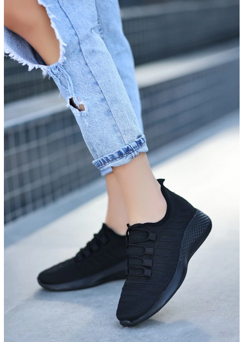 Wina Siyah Triko Spor Ayakkabı