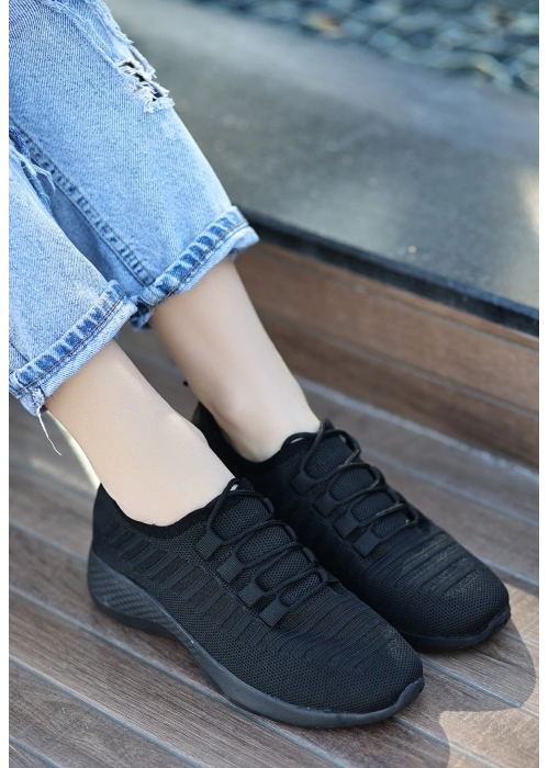 Wina Siyah Triko Spor Ayakkabı