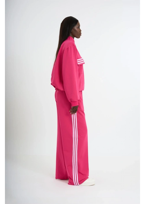 Womens Striped Tracksuit | Pink