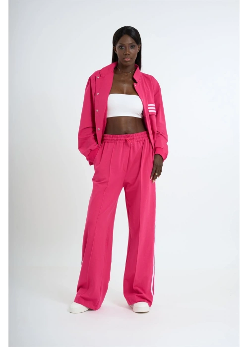 Womens Striped Tracksuit | Pink