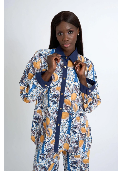 Womens White Patterned Suit