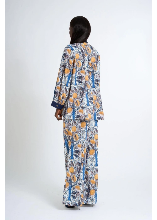 Womens White Patterned Suit