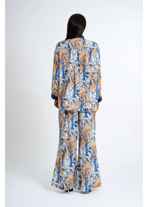 Womens White Patterned Suit