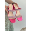 Froya Pembe Saten Topuklu Terlik