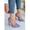 Hillar Lila Cilt Stiletto Ayakkabı