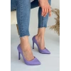 Hillar Lila Cilt Stiletto Ayakkabı