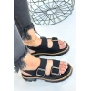 Milta Siyah Nubuk Sandalet