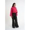 Pleated crop Shirt | Pink