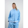 Plus Size Womens Shirt and Shorts Set | Skyblue