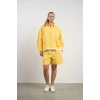 Plus Size Womens Shirt and Shorts Set | Yellow