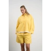 Plus Size Womens Shirt and Shorts Set | Yellow