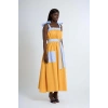 Poplin Strappy Dress | Yellow