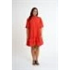 Relaxed Cut Balloon Sleeve Dress | Orange
