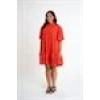 Relaxed Cut Balloon Sleeve Dress | Orange
