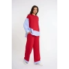 Trimmed Tracksuit Set | Blue Red