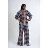 Womens Blue Patterned Suit