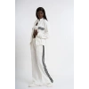 Womens Striped Tracksuit | White