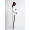 Womens Striped Tracksuit | White